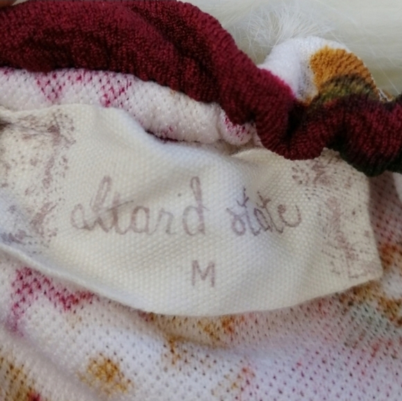 Altar'd State Red and Pink Floral Jumpsuit with Ruffle Sleeves Size M - Picture 5 of 5